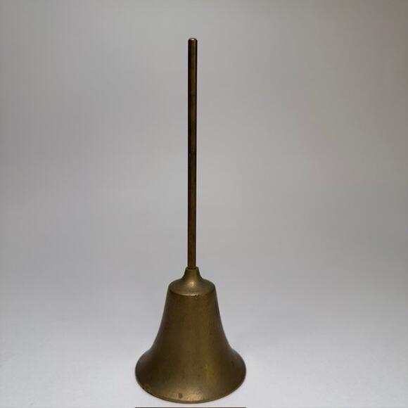 Brass Hand Bell, Solid, Smooth Surface /Handle Vintage - Picture 2 of 5